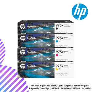 HP 975X High Yield Black, Cyan, Magenta, Yellow Original PageWide Cartridge (L0S09AA / L0S00AA / L0S03AA / L0S06AA)