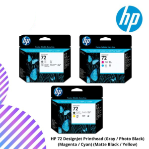 HP 72 DesignJet Printhead (Gray / Photo Black) (Magenta / Cyan) (Matte Black / Yellow)