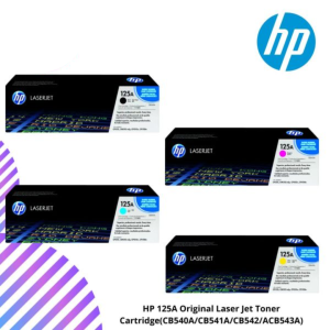 HP 125A Original Laser Jet Toner Cartridge(CB540A/CB541A/CB542/CB543A)