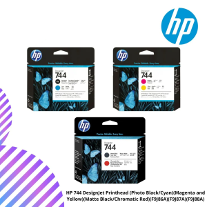 HP 744 DesignJet Printhead (Photo Black/Cyan)(Magenta/Yellow)(Matte Black/Chromatic Red)(F9J86A)(F9J87A)(F9J88A)