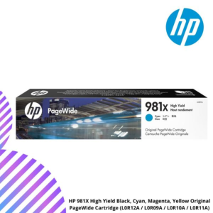 HP 981X High Yield Black, Cyan, Magenta, Yellow Original PageWide Cartridge (L0R12A / L0R09A / L0R10A / L0R11A)