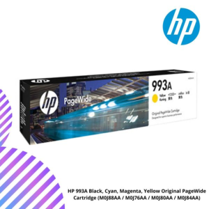 HP 993A Black, Cyan, Magenta, Yellow Original PageWide Cartridge (M0J88AA / M0J76AA / M0J80AA / M0J84AA)