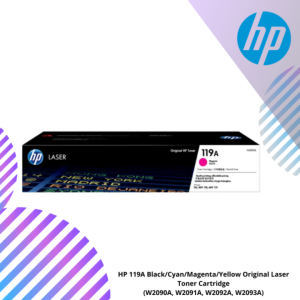 HP 119A Black/Cyan/Magenta/Yellow Original Laser Toner Cartridge - (W2090A, W2091A, W2092A, W2093A)