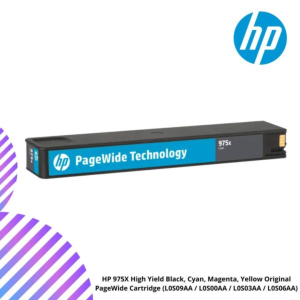 HP 975X High Yield Black, Cyan, Magenta, Yellow Original PageWide Cartridge (L0S09AA / L0S00AA / L0S03AA / L0S06AA)