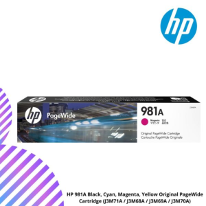 HP 981A Black, Cyan, Magenta, Yellow Original PageWide Cartridge (J3M71A / J3M68A / J3M69A / J3M70A)