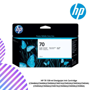 HP 70 130-ml DesignJet Ink Cartridge (C9448A)(C9449A)(C9450A)(C9451A)(C9452A)(C9453A)(C9454A)(C9455A)(C9456A)(C9457A)(C9458A)(C9459A)(C9390A)