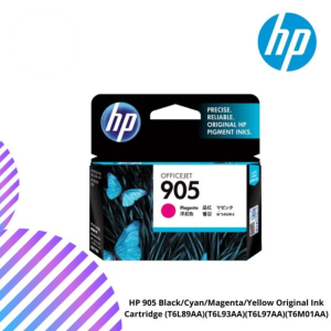 HP 905 Black/Cyan/Magenta/Yellow Original Ink Cartridge (T6L89AA)(T6L93AA)(T6L97AA)(T6M01AA)