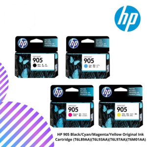 HP 905 Black/Cyan/Magenta/Yellow Original Ink Cartridge (T6L89AA)(T6L93AA)(T6L97AA)(T6M01AA)