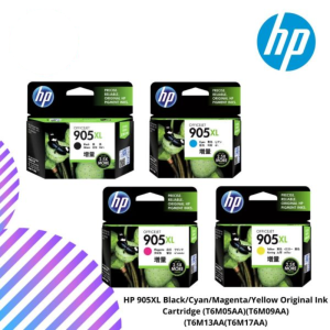 HP 905XL Black/Cyan/Magenta/Yellow Original Ink Cartridge (T6M05AA)(T6M09AA)(T6M13AA(T6M17AA)