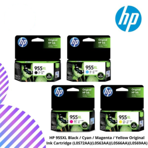 HP 955XL Black / Cyan / Magenta / Yellow Original Ink Cartridge (L0S72AA)(L0S63AA)(L0S66AA)(L0S69AA)