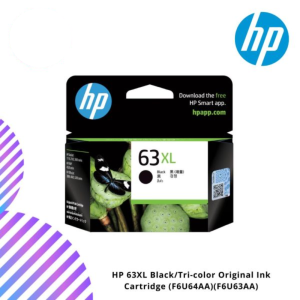 HP 63XL Black/Tri-color Original Ink Cartridge (F6U64AA)(F6U63AA)
