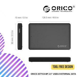 ORICO 2577U3-BP 2.5" USB3.0 EXTERNAL SATA