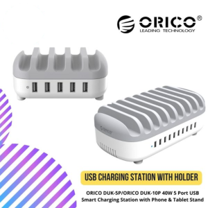 ORICO DUK-5P/ORICO DUK-10P 40W 5 Port USB Smart Charging Station with Phone & Tablet Stand