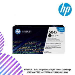 HP 504A | 504X Original LaserJet Toner Cartridge (CE250A/CE251A/CE252A/CE253A) (CE250X)