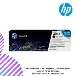 HP 304A Black, Cyan, Magenta, Yellow Original LaserJet Toner Cartridge (CC530A/CC531A/CC532A/CC533A)