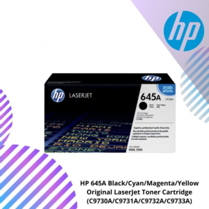 HP 645A Black/Cyan/Magenta/Yellow Original LaserJet Toner Cartridge (C9730A/C9731A/C9732A/C9733A)