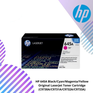 HP 645A Black/Cyan/Magenta/Yellow Original LaserJet Toner Cartridge (C9730A/C9731A/C9732A/C9733A)