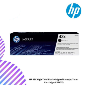 HP 43X High Yield Black Original LaserJet Toner Cartridge (C8543X)