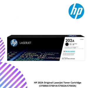 HP 202A Original LaserJet Toner Cartridge (CF500A/CF501A/CF502A/CF503A)