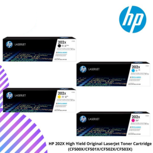 HP 202X High Yield Original LaserJet Toner Cartridge (CF500X/CF501X/CF502X/CF503X)