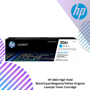 HP 206X High Yield Black/Cyan/Magenta/Yellow Original LaserJet Toner Cartridge (W2110X / W2111X / W2112X / W2113X)