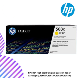 HP 508X High Yield Original LaserJet Toner Cartridge (CF360X/CF361X/CF362X/CF363X)