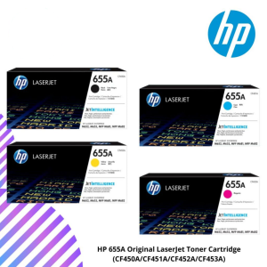 HP 655A Original LaserJet Toner Cartridge (CF450A/CF451A/CF452A/CF453A)