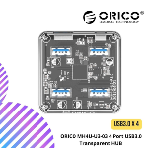 ORICO MH4U-U3-03 4 Port USB3.0 Transparent HUB