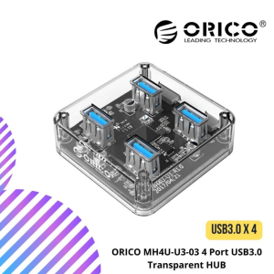 ORICO MH4U-U3-03 4 Port USB3.0 Transparent HUB
