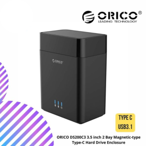 online-img-2024-12-14T120118.450.png ORICO DS200C3 3.5 inch 2 Bay Magnetic-type Type-C Hard Drive Enclosure