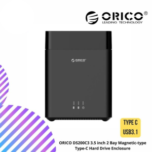 ORICO DS200C3 3.5 inch 2 Bay Magnetic-type Type-C Hard Drive Enclosure