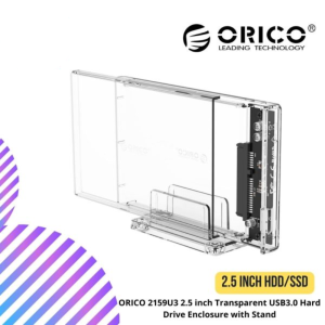 ORICO 2159U3 2.5 inch Transparent USB3.0 Hard Drive Enclosure with Stand