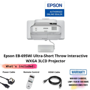 Epson EB-695Wi Ultra-Short Throw Interactive WXGA 3LCD Projector