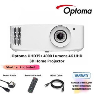 Optoma UHD35+ 4000 Lumens 4K UHD 3D Home Projector