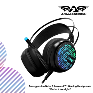Armaggeddon Nuke 7 Surround 7.1 Gaming Headphones ( Kevlar / Ironsight )