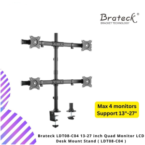 Brateck LDT08-C04 13-27 inch Quad Monitor LCD Desk Mount Stand ( LDT08-C04 )