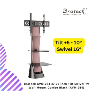 Brateck AVM-264 37-70 inch Tilt Swivel TV Wall Mount Combo Black (AVM-264)