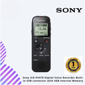 Sony ICD-PX470 Digital Voice Recorder Built-in USB connector with 4GB Internal Memory