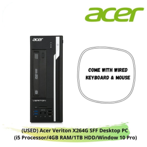 (USED) Acer Veriton X264G SFF Desktop PC (i5 Processor/4GB RAM/1TB HDD/Window 10 Pro)