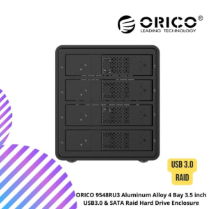 ORICO 9548RU3 Aluminum Alloy 4 Bay 3.5 inch USB3.0 & SATA Raid Hard Drive Enclosure