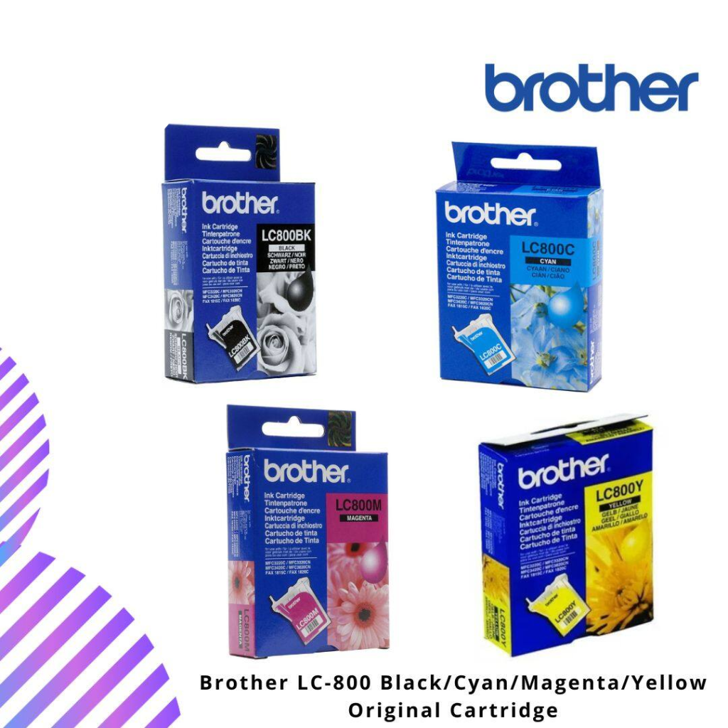 [CLEAR STOCK] Brother LC-800 Black/Cyan/Magenta/Yellow Original ...
