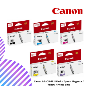 Canon Ink CLI-781 Black / Cyan / Magenta / Yellow / Photo Blue