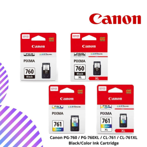 Canon PG-760 / PG-760XL / CL-761 / CL-761XL Black/Color Ink Cartridge
