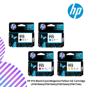 HP 915 Black/Cyan/Magenta/Yellow Ink Cartridge (3YM18AA)(3YM15AA)(3YM16AA)(3YM17AA)
