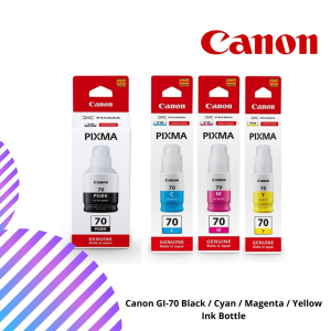 Canon GI-70 Black / Cyan / Magenta / Yellow Ink Bottle