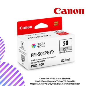 Canon Ink PFI-50 Matte Black/PB Black /Cyan/Magenta/Yellow/PB Cyan/PB Magenta/Gray/PB Gray/Red/Blue/Chroma Optimizer