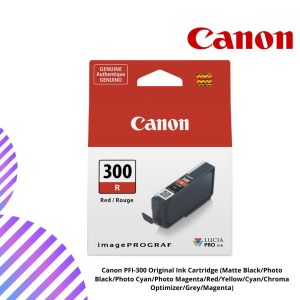 Canon PFI-300 Original Ink Cartridge (Matte Black/Photo Black/Photo Cyan/Photo Magenta/Red/Yellow/Cyan/Chroma Optimizer/Grey/Magenta)