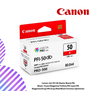 Canon Ink PFI-50 Matte Black/PB Black /Cyan/Magenta/Yellow/PB Cyan/PB Magenta/Gray/PB Gray/Red/Blue/Chroma Optimizer