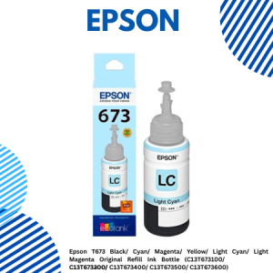 Epson T673 Black/Cyan/Magenta/Yellow/Light Cyan/Light Magenta Original Refill Ink Bottle (C13T673100/ C13T673200/ C13T673300/ C13T673400/ C13T673500/ C13T673600)