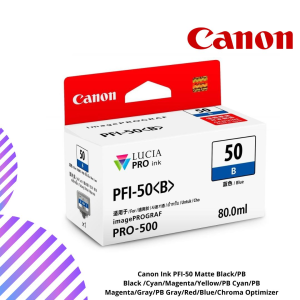 Canon Ink PFI-50 Matte Black/PB Black /Cyan/Magenta/Yellow/PB Cyan/PB Magenta/Gray/PB Gray/Red/Blue/Chroma Optimizer